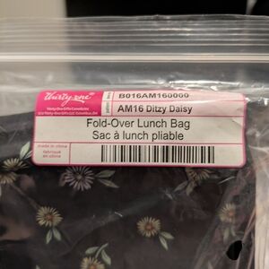 Thirty-One Black Floral Lunch Bag